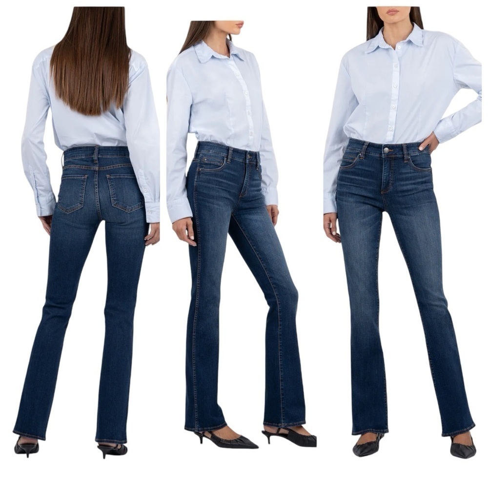 Kut from the Kloth Natalie Fab Ab Bootcut Denim Jeans Blue Size 14 NWOT